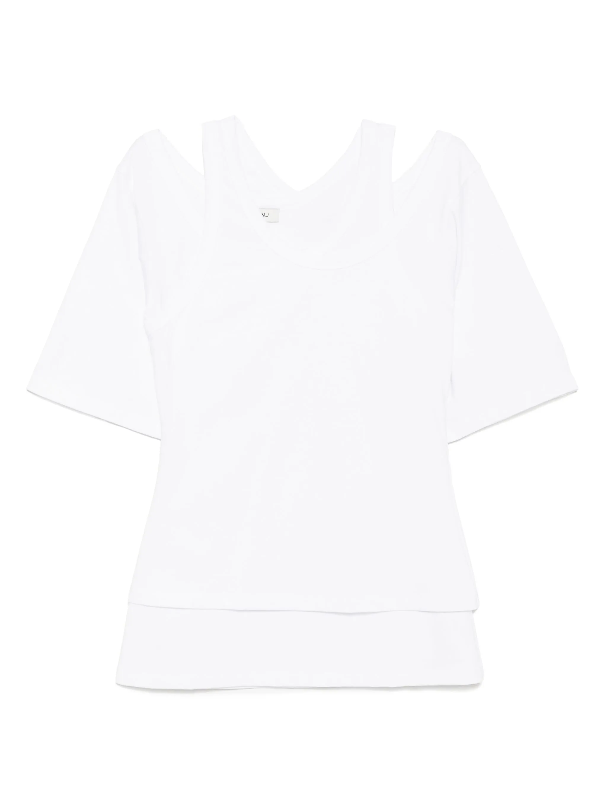 

Двухслойный топ с короткими рукавами Goen.J, белый