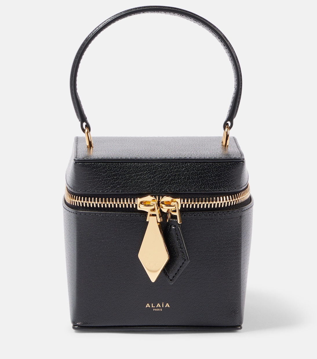 

Кожаная косметичка Cube Alaïa, нуар