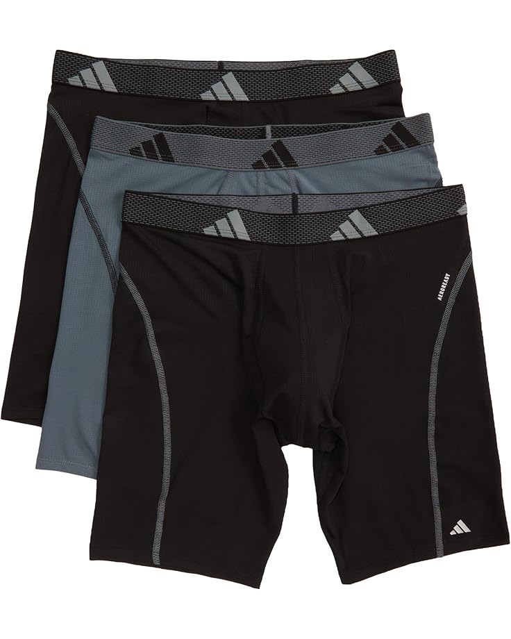 

Боксеры adidas Performance Mesh Long Boxer Brief 3-Pack, цвет Black/Onix Grey/Black