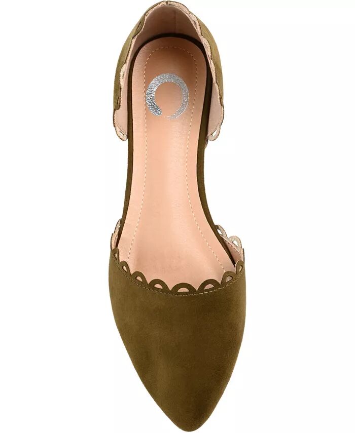 Женские балетки Jezlin Scalloped Flats Journee Collection, зеленый — фото 4