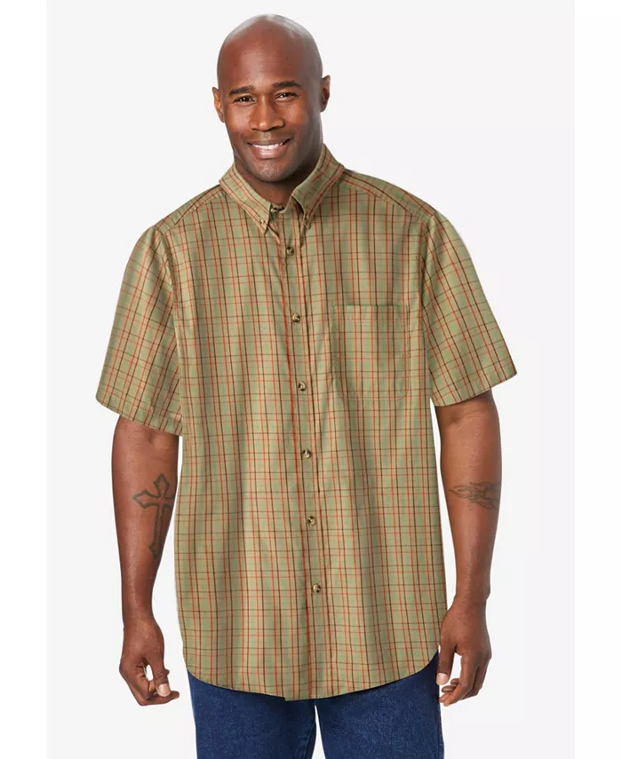 

Большая и высокая футболка с коротким рукавом без складок Kingsize, загар/бежевый