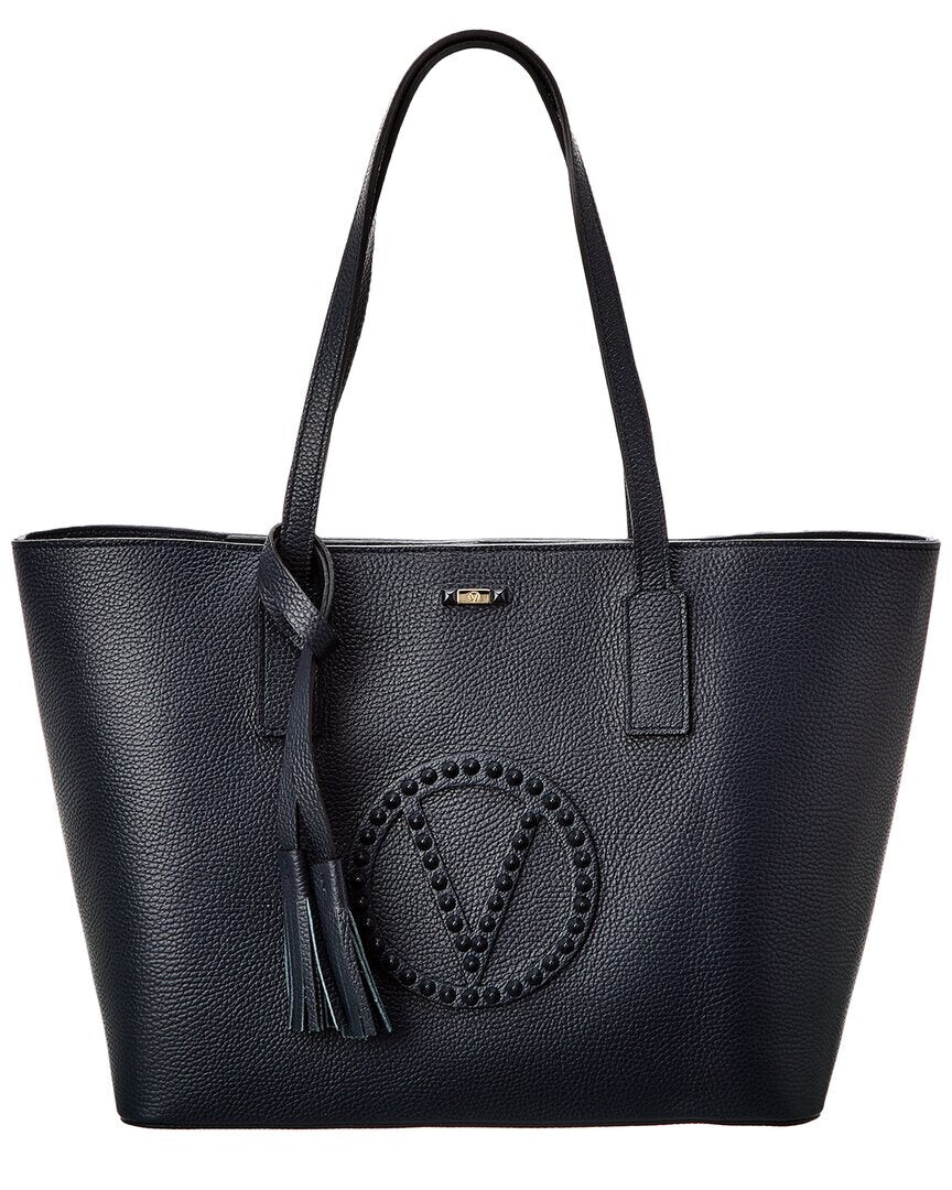 

Valentino by Mario Valentino Кожаная сумка-тоут Soho Rock, синий