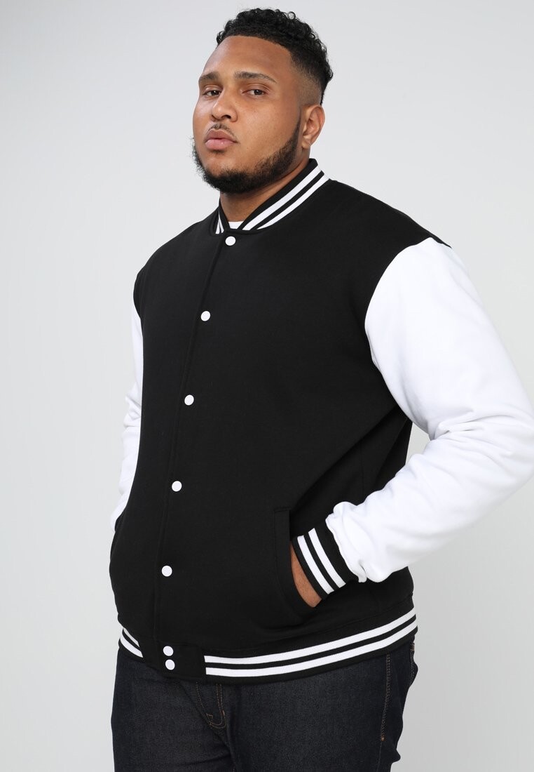 

Толстовка на молнии Urban Classics КОЛЛЕДЖ, цвет black/white
