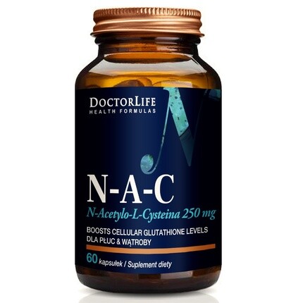 

N-ацетил-L-цистеин 500 мг пищевая добавка 60 капсул Doctor Lifen-A-C