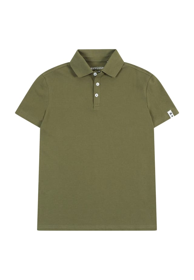 

Детская хлопковая рубашка-поло Manguun, зеленый