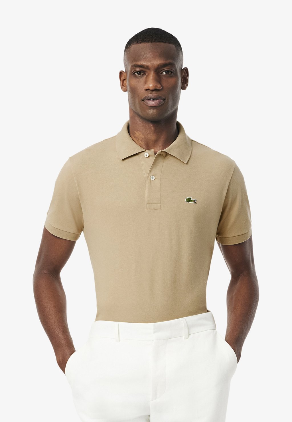 

Поло Lacoste, бежевый