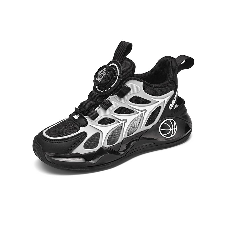 

Детские баскетбольные кроссовки с дышащей подошвой, противоскользящие, с амортизацией от ударов и низким верхом KUPE, черный