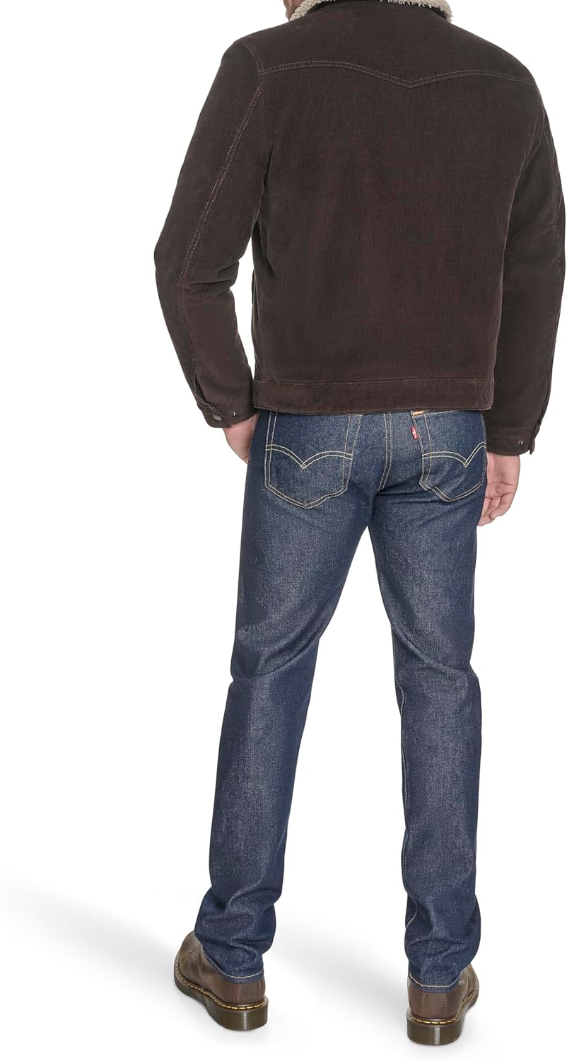 Мужская джинсовая куртка Levi's Cotton Trucker, Chocolate Brown Corduroy — фото 4