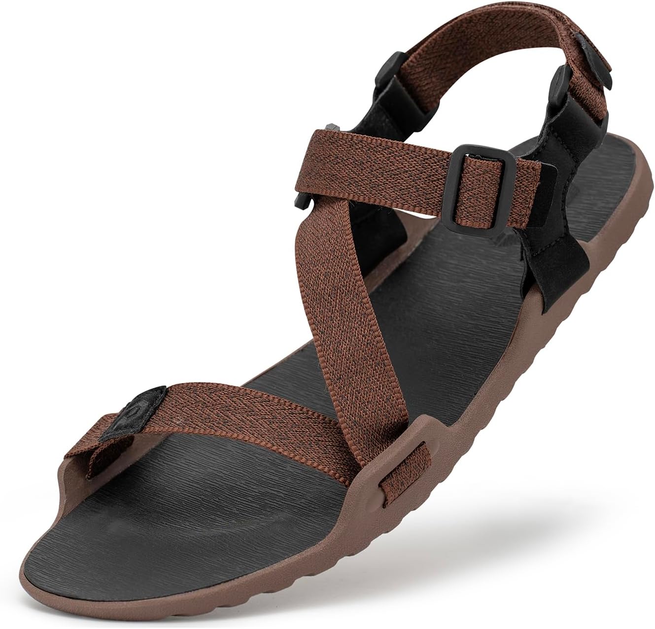

Мужские широкие сандалии-босоножки - минималистичные, с равной подошвой, ультралегкие сандалии для трейлраннинга и походов, регулируемые Fefeluis, коричневый