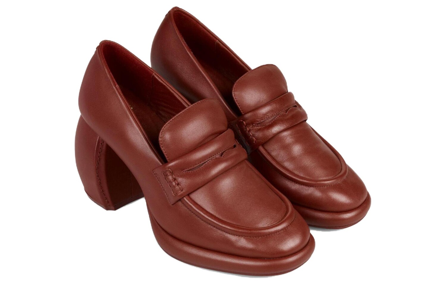 Туфли на высоком каблуке женские красные Clarks — фото 3