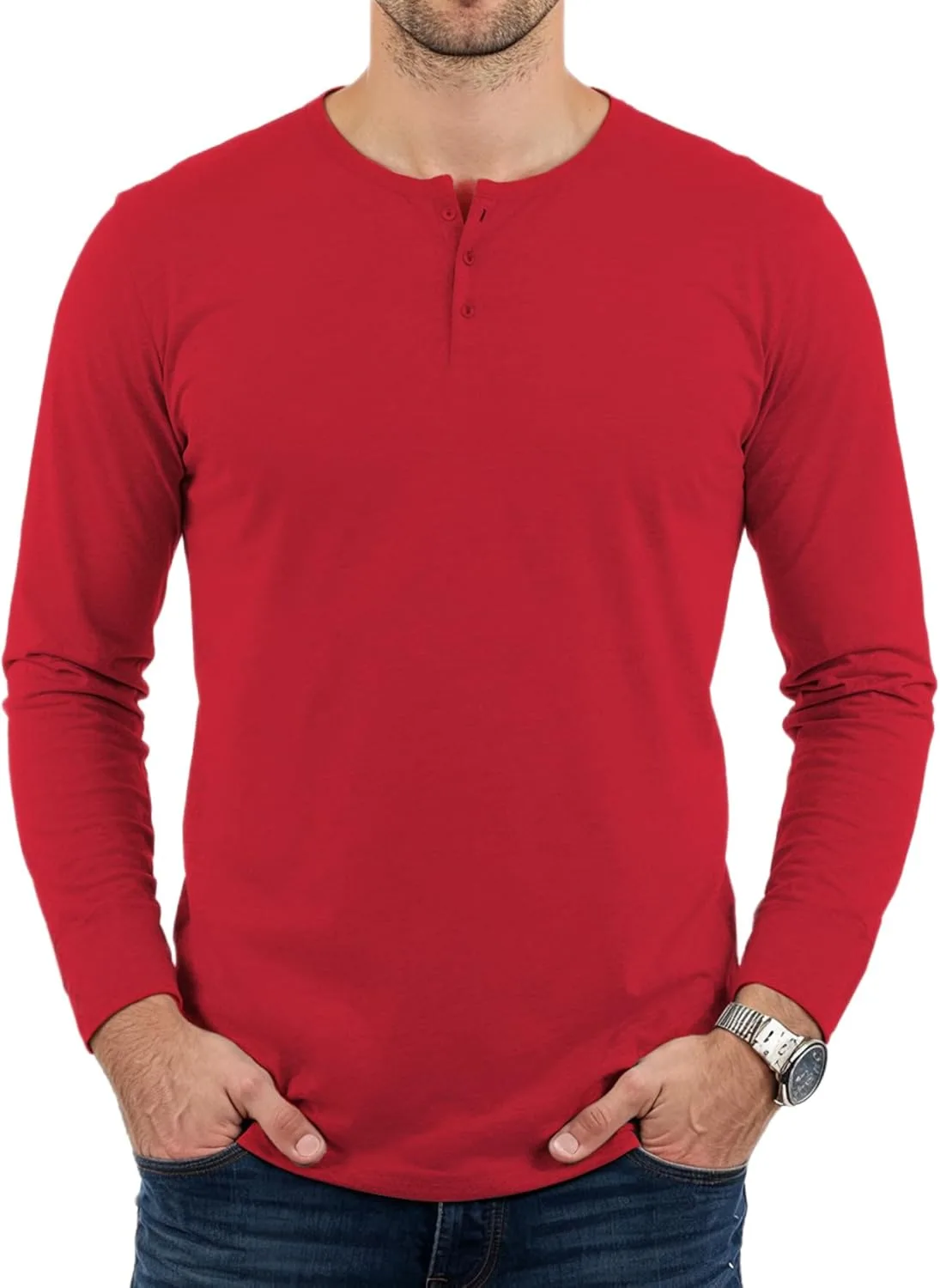 

Мужская футболка Henley с длинным рукавом Decrum