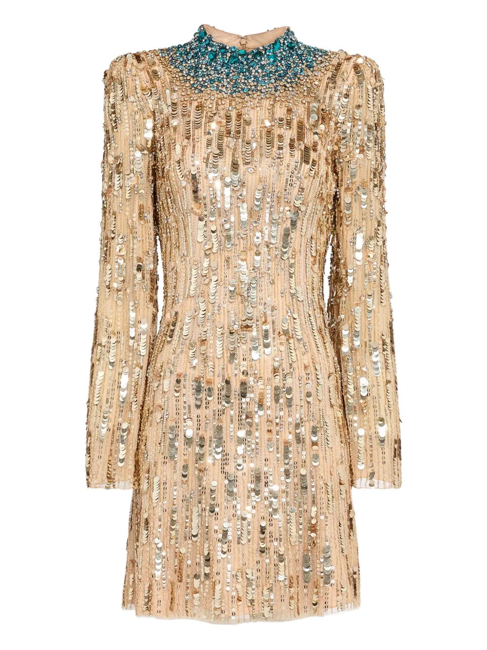 

Декорированное платье мини Passion Jenny Packham, золотой