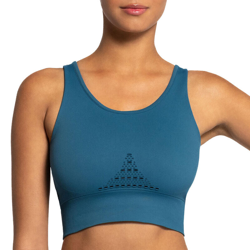 

Гибкий укороченный топ с узором отверстий Active Impetus, цвет blau
