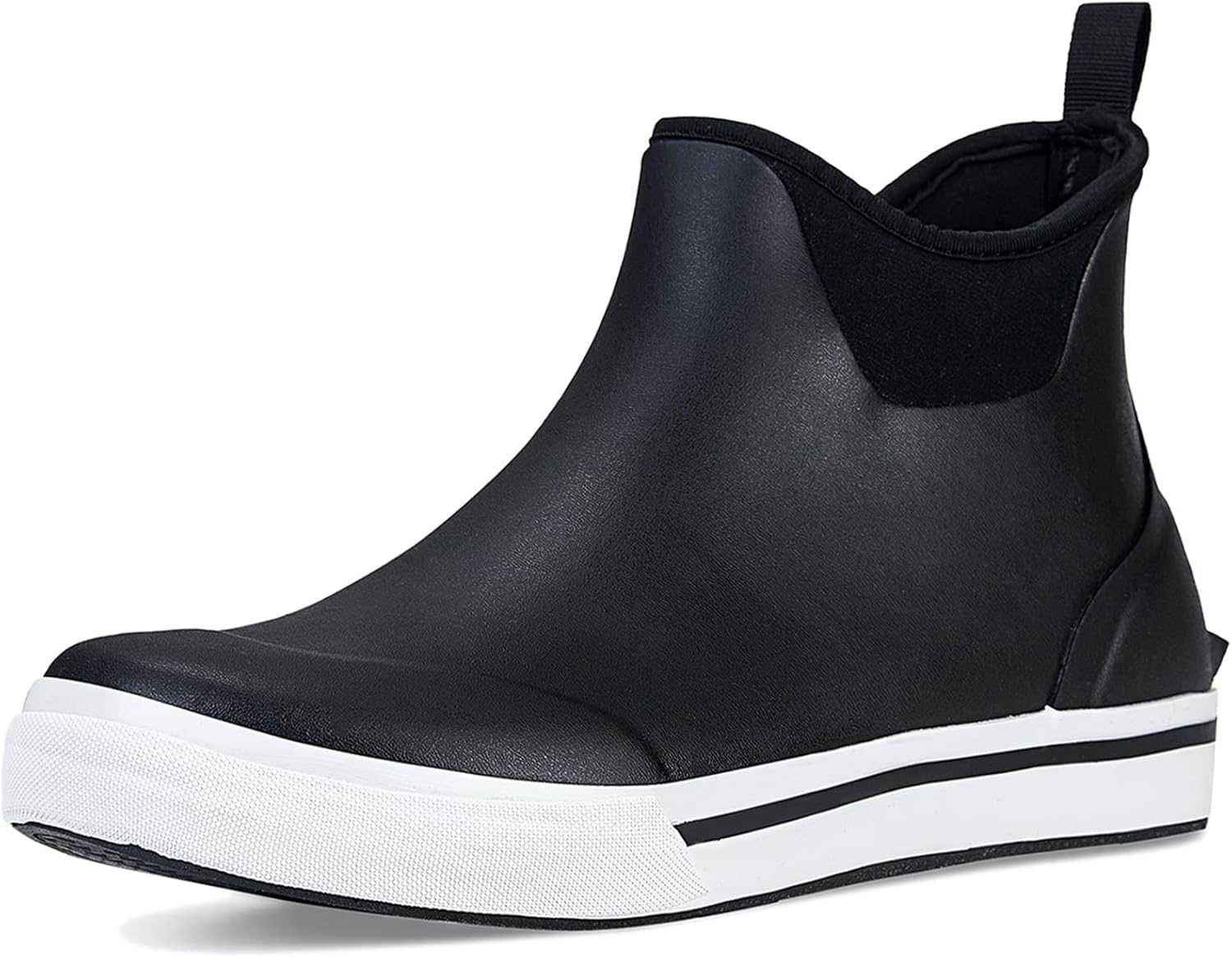 

Мужские водонепроницаемые ботинки TENGTA для палубы, дождевые ботинки с неопрена и резины, черный