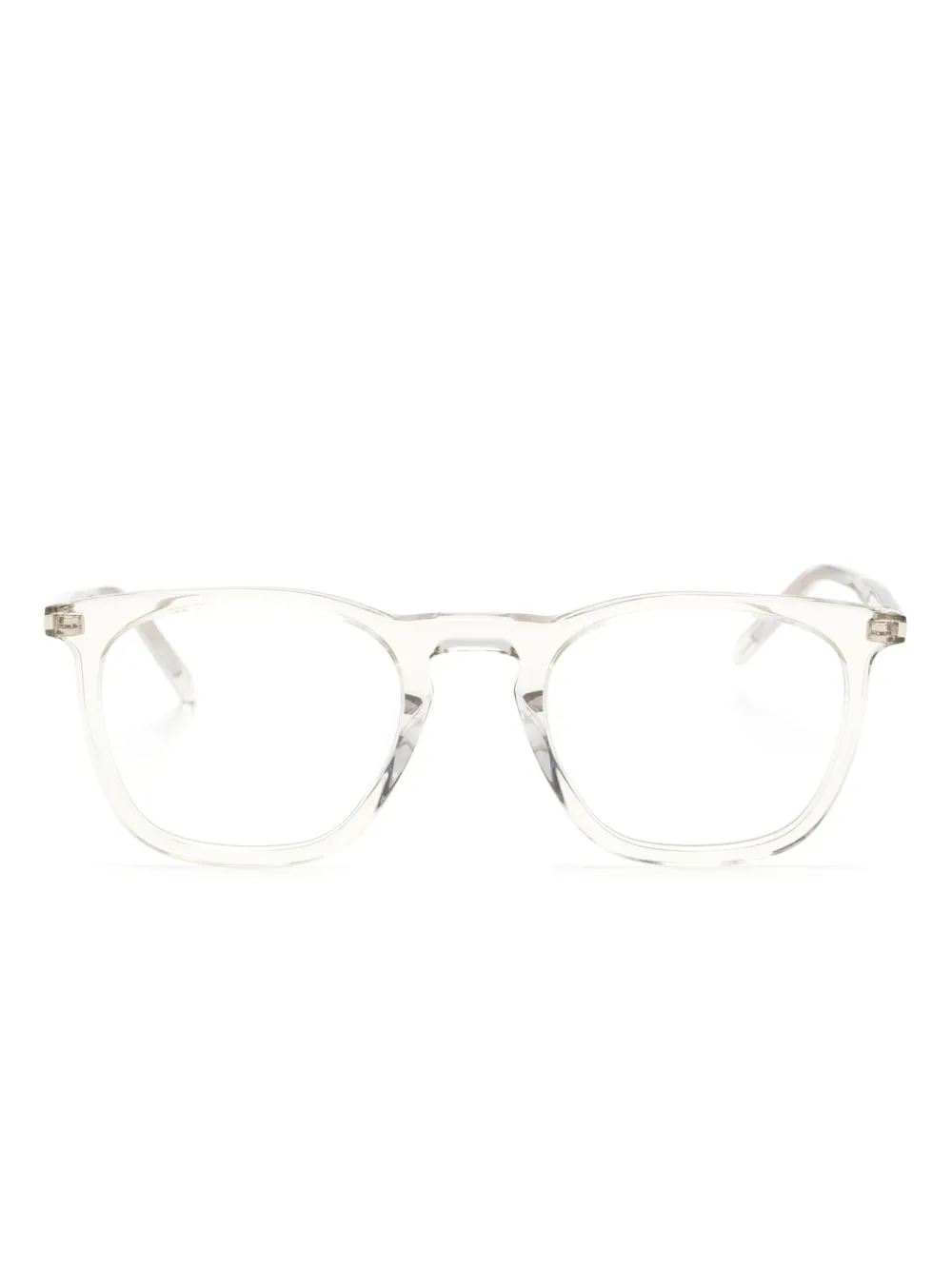 

Очки в прозрачной квадратной оправе Saint Laurent Eyewear, нейтральный
