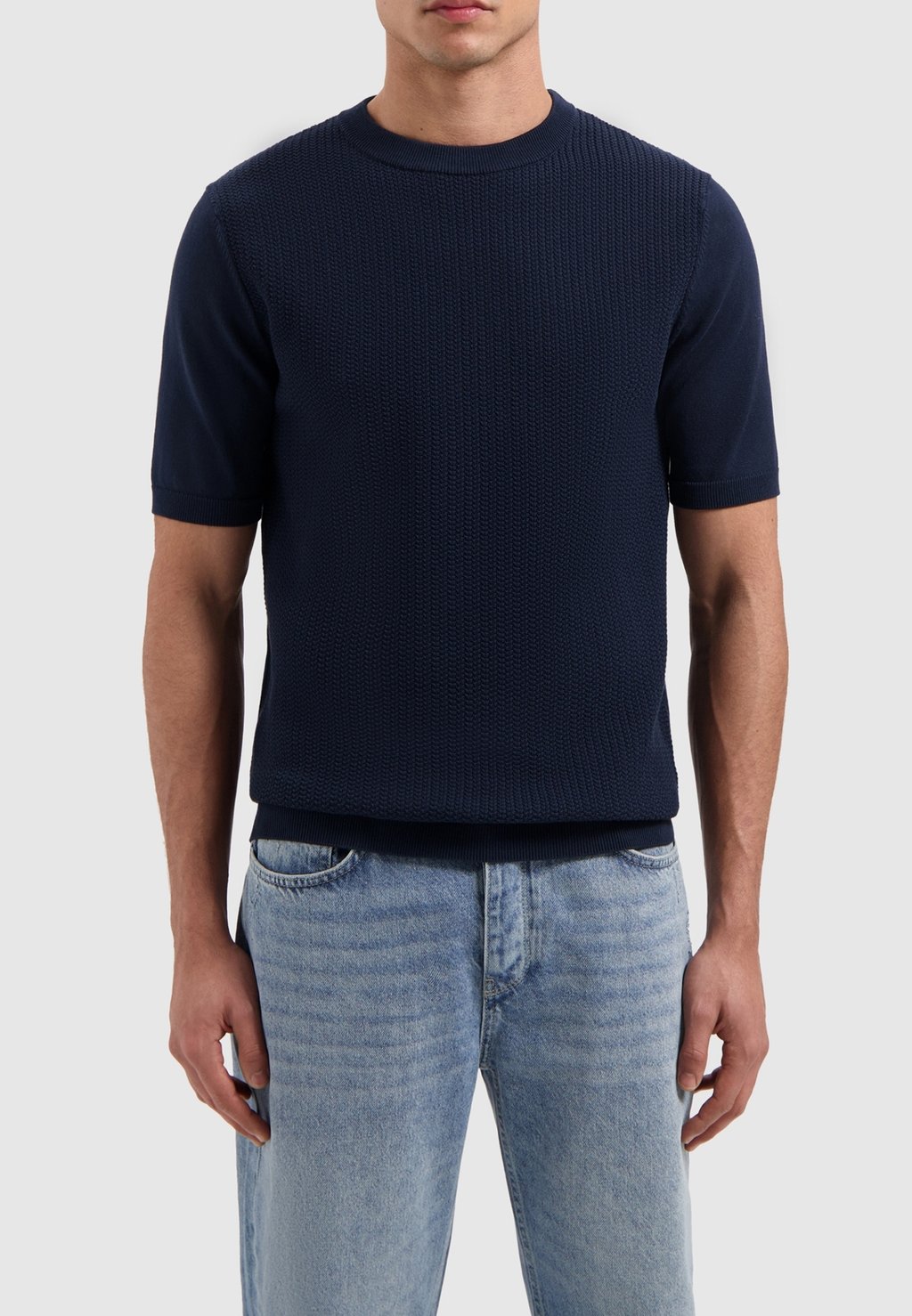 

Базовая футболка REGULAR FIT CREWNECK Pure Path, темно-синий