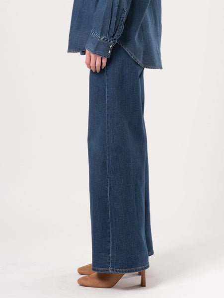 Джинсы 318 Формирующие широкие штанины, средний цвет, индиго Levi'S, Dark Indigo - Worn In — фото 2