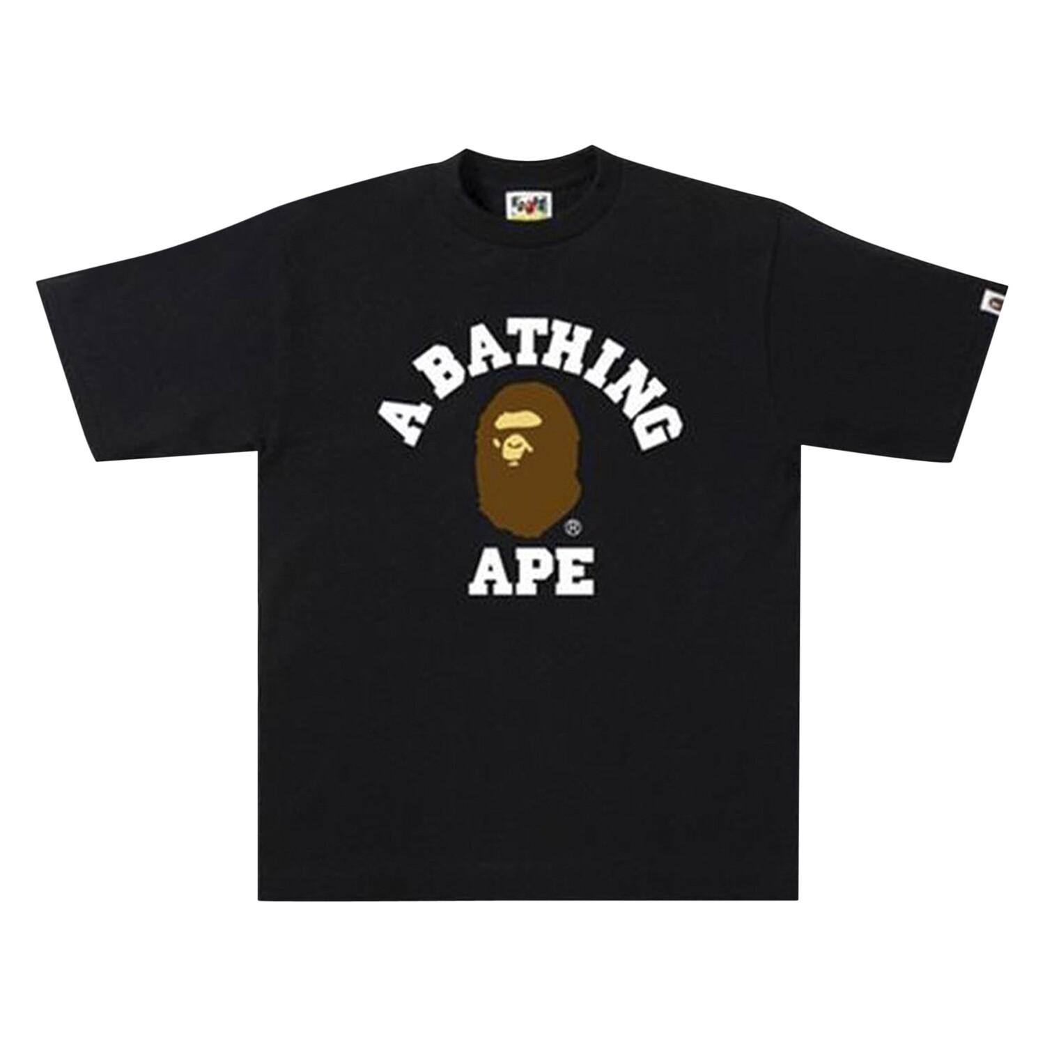 

Футболка колледжа BAPE, черная, Черный, Футболка колледжа BAPE, черная