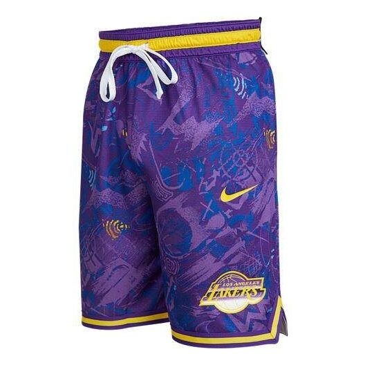 

Шорты men's lakers sports knit purple shorts Nike, фиолетовый