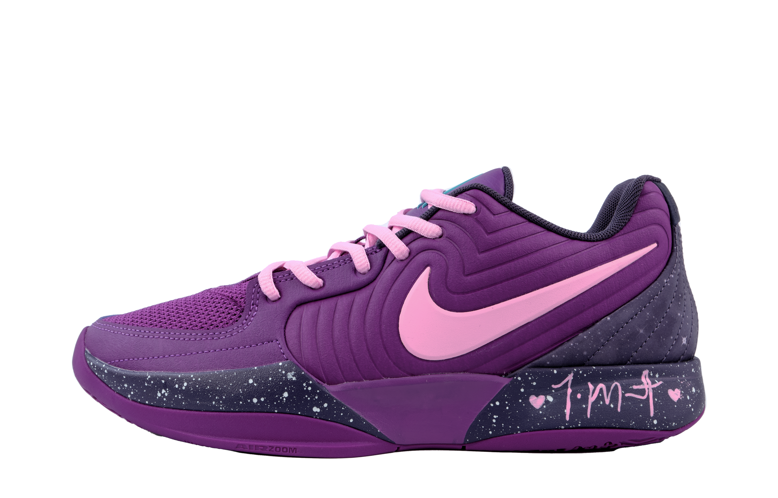 

Nike Баскетбольные кроссовки Ja 2 с амортизацией, износостойкие, низкие, мужские, фиолетово-розовые