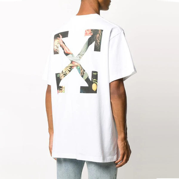Футболка fw20 human skeleton arrow short-sleeve tee men's white Off-White, белый — фото 3
