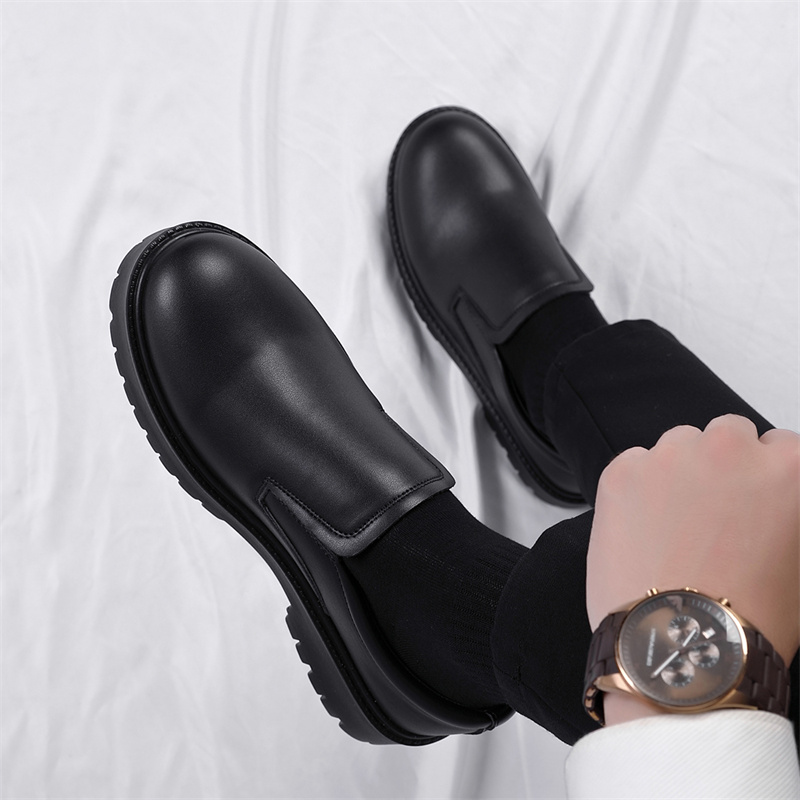 WARRIOR Мужские повседневные туфли из искусственной кожи Matte Black — фото 3