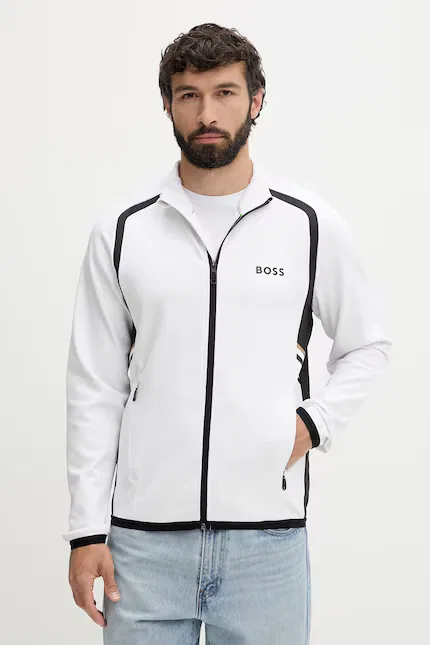 Олимпийка мужская на молнии Spin FZ BOSS Green, белый