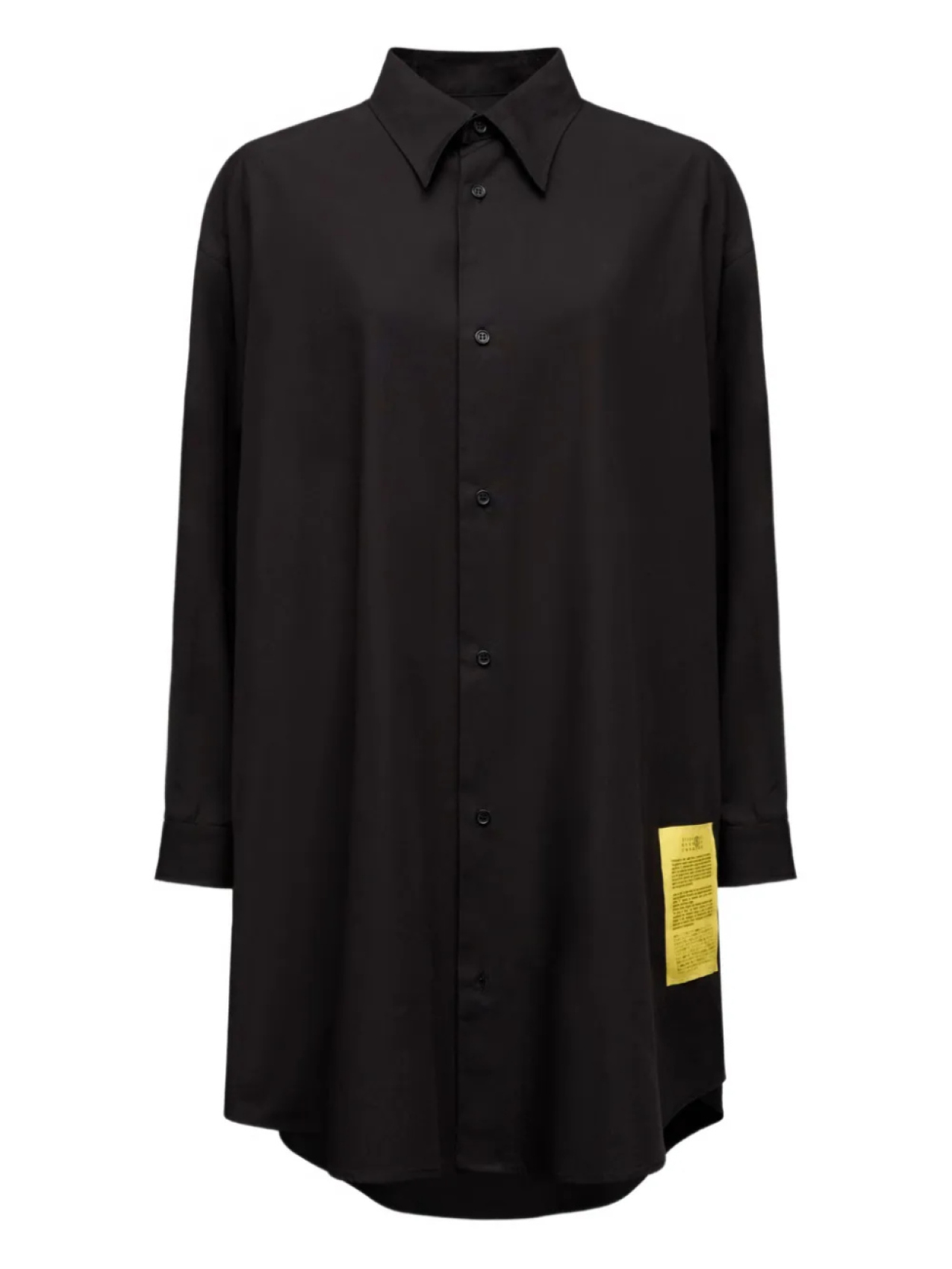 

MM6 Maison Margiela хлопковое платье-рубашка, черный