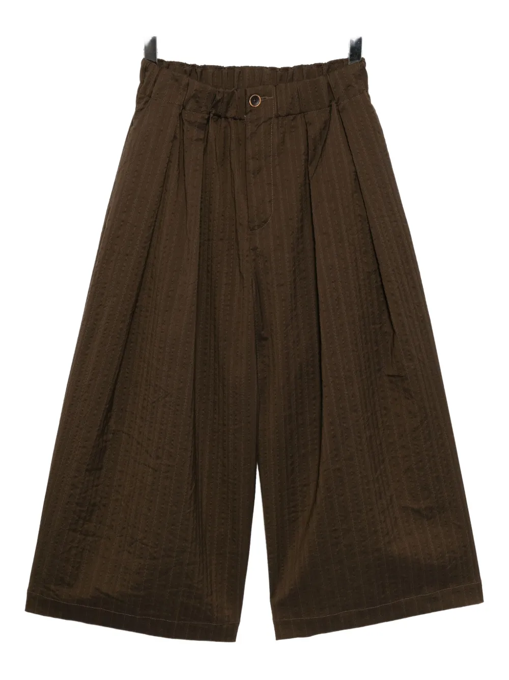 

Плиссированные брюки широкого кроя Uma Wang, коричневый