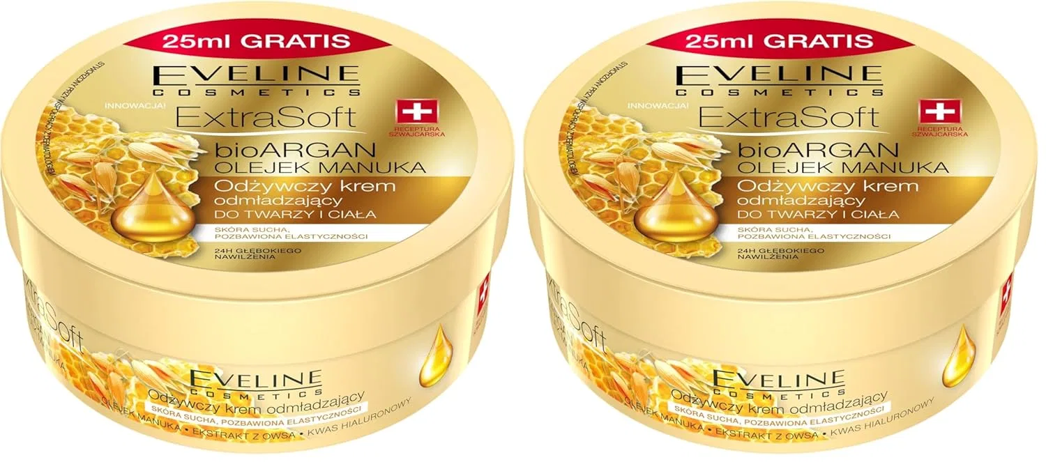 Концентрированный крем для упругой и питаемой кожи Organic Argan Oil & Manuka от Eveline Cosmetics, 2 шт. Eveline Cosmetics