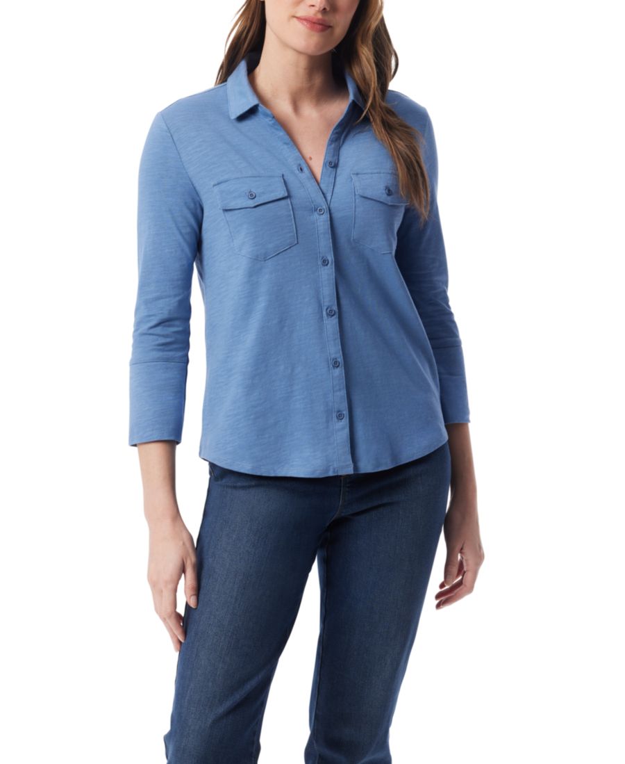 

Женская рубашка Ashten с рукавами 3/4 Gloria Vanderbilt, Horizon Slate