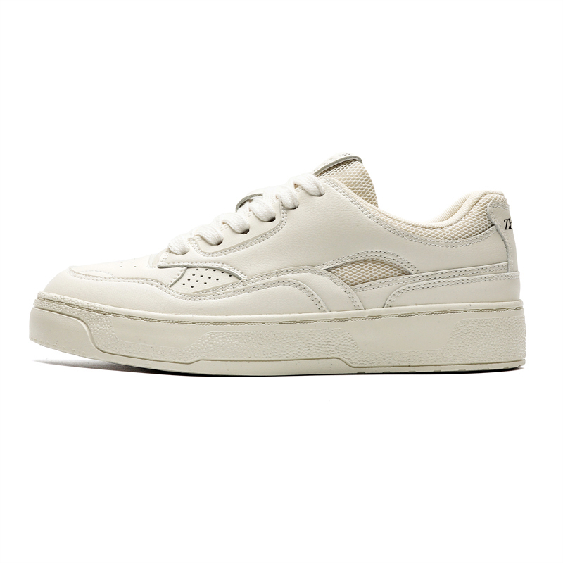 

ZONEJOY Мужские низкие скейтерские кеды бежевые, цвет Beige