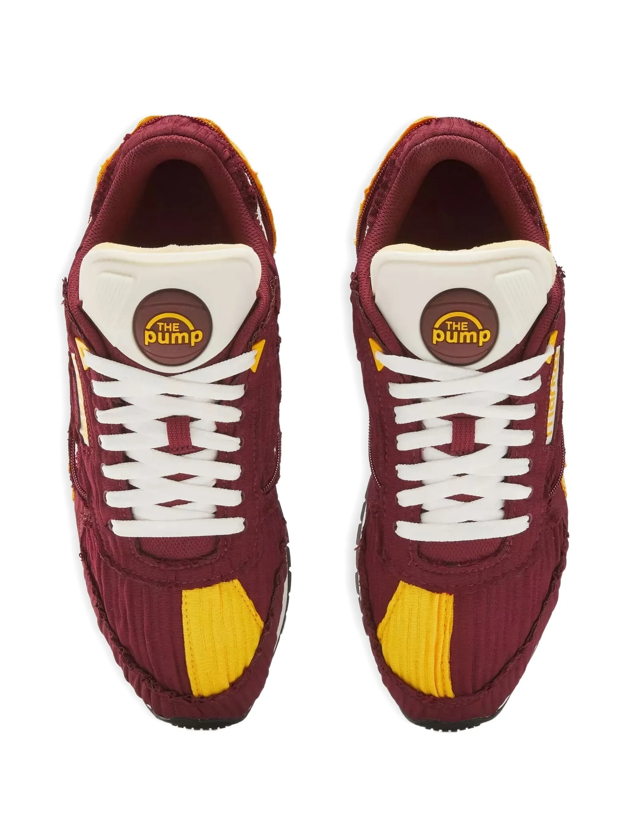 Кроссовки Classic Maroon/Yellow из коллаборации с The Pump Reebok, красный — фото 3