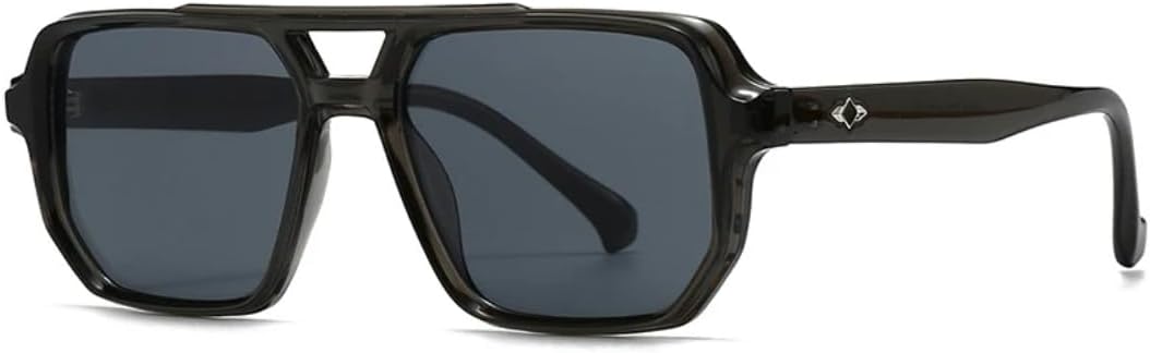 

Популярные модные квадратные солнцезащитные очки для мужчин, градиентные очки с защитой от УФ-излучения UV400, винтажные очки с заклепками, модные солнцезащитные очки для женщин TVTBBVV, Dark Gray Gray