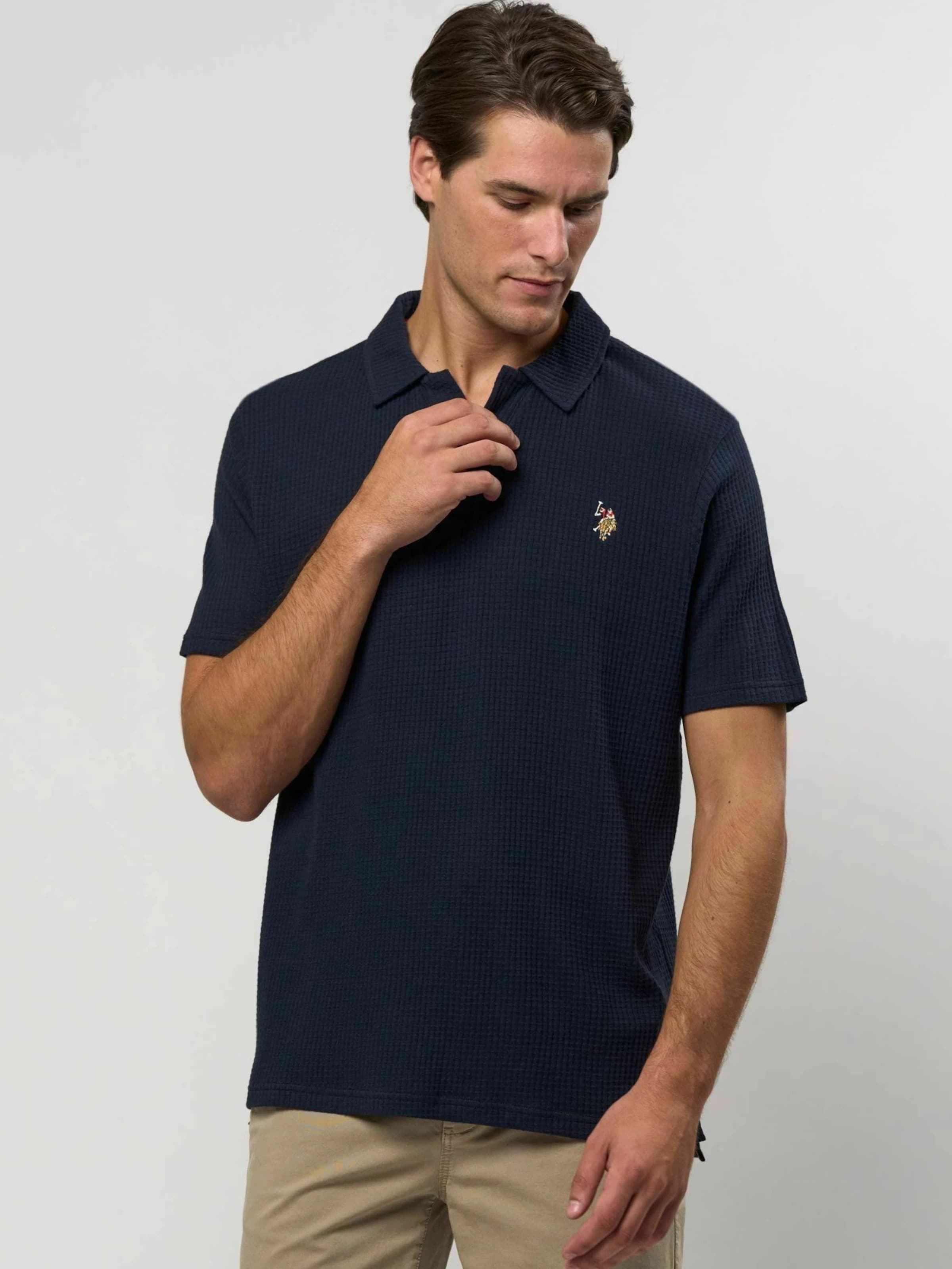 U.S. POLO ASSN. Рубашка на пуговицах 'UMCosta' в цвете сапфир, Regular fit — фото 3