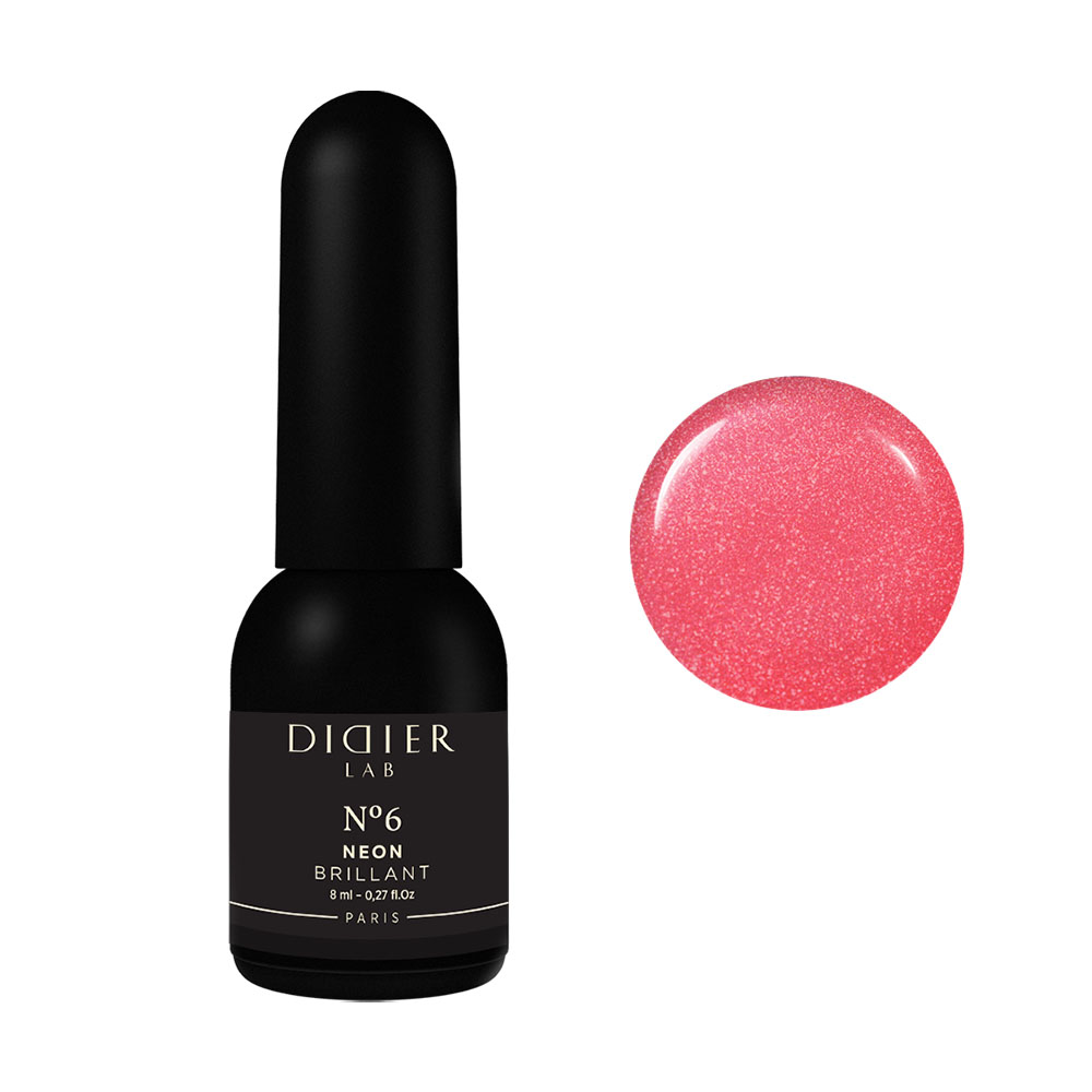 

Гель-Лак для ногтей gel polish brillant neon Didier Lab, цвет nr. 6, 8 мл