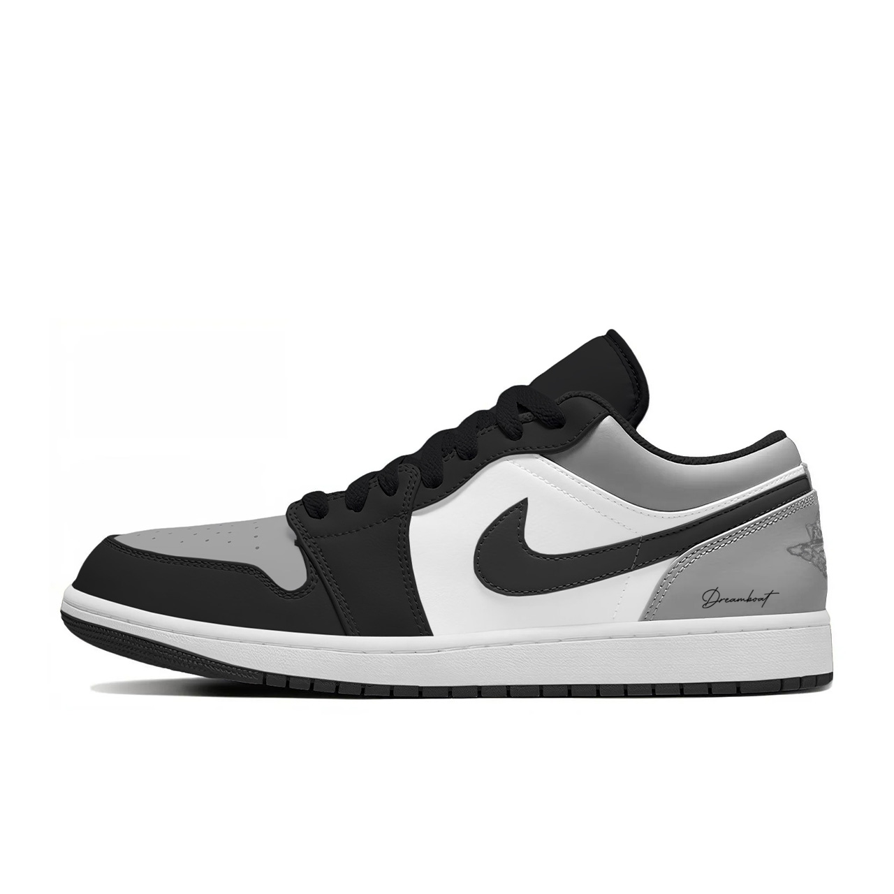 

Jordan Кроссовки Air 1 Abrasion Resistant Low top Vintage мужские, черно-серые