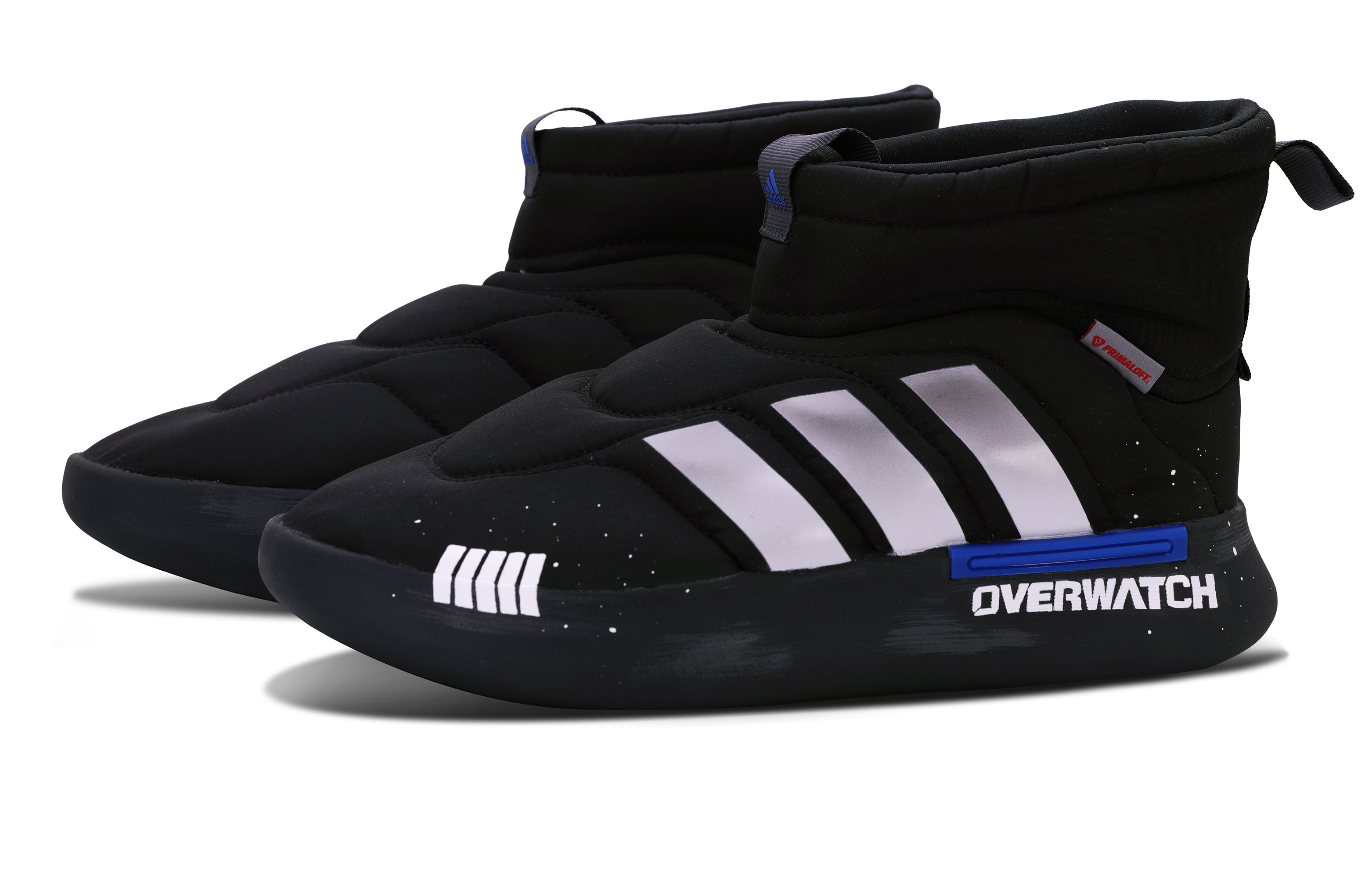 Adidas Термоусадочные устойчивые к истиранию противоскользящие короткие снежные ботинки Adipuff Unisex Silver Black — фото 4