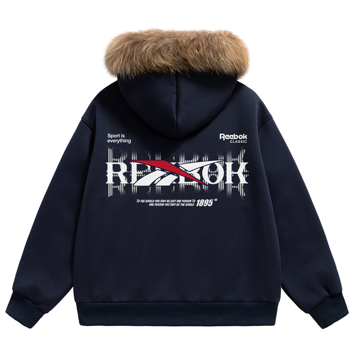

Свитшот-куртка Unisex Reebok, темно-синий