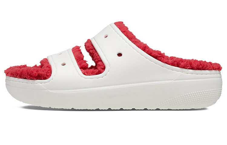 

Шлепанцы Classic Cozzzy Sandal Holiday Sweater Crocs, цвет Rose Red