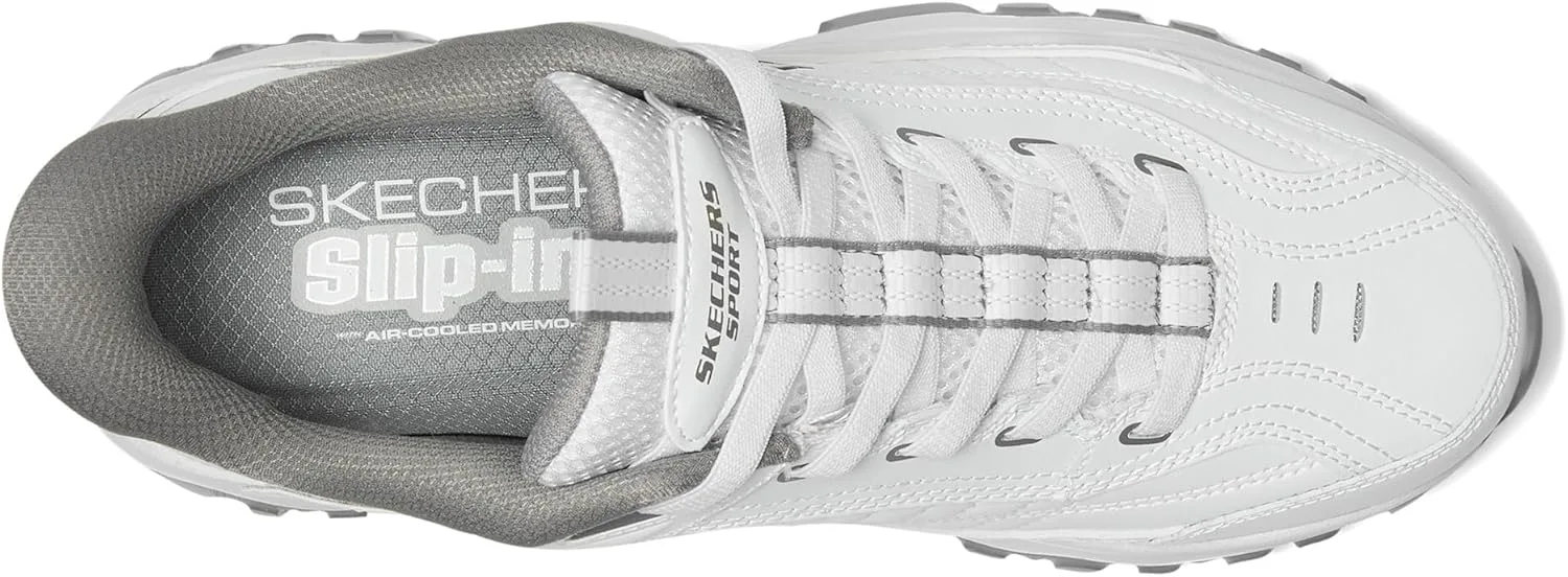 Мужские кроссовки Skechers, без шнурков: E'Lite Afterburn - прогулочная обувь Grill Corporal, белый/серый — фото 2