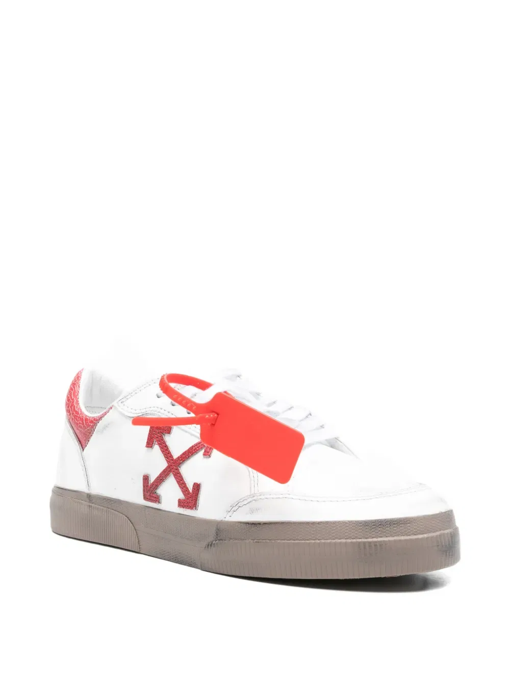 Вулканизированные низкие винтажные кроссовки Off-White, белый — фото 2