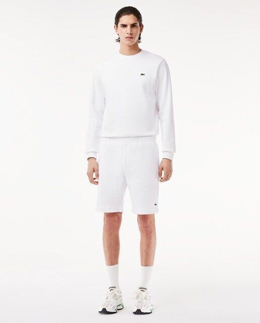 

Мужские шорты-джоггеры Lacoste из матового органического хлопкового флиса Lacoste, белый