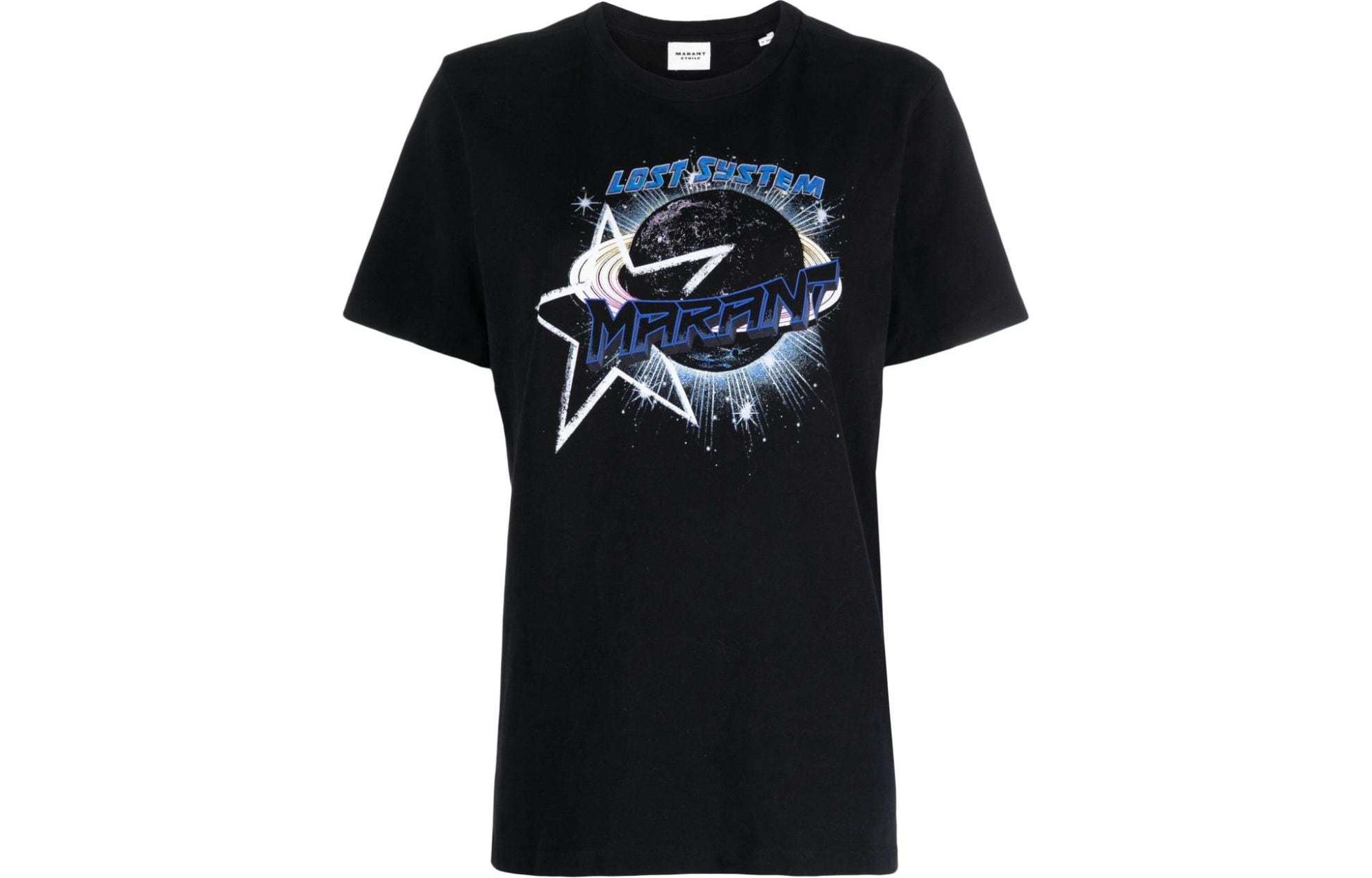 

ISABEL MARANT ETOILE Футболка женская черная, Черный, ISABEL MARANT ETOILE Футболка женская черная