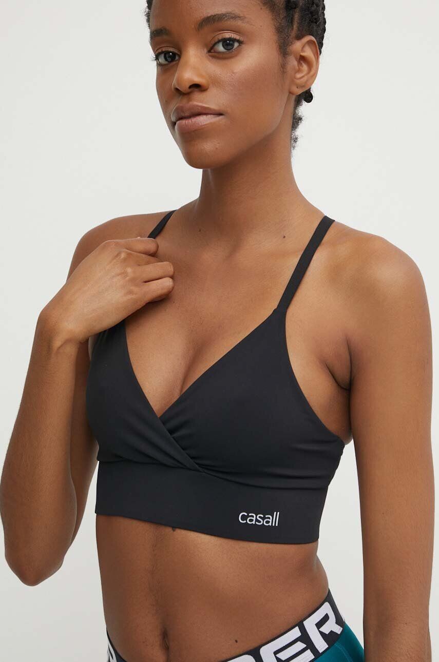 

Спортивный бюстгальтер с запахом Casall, черный