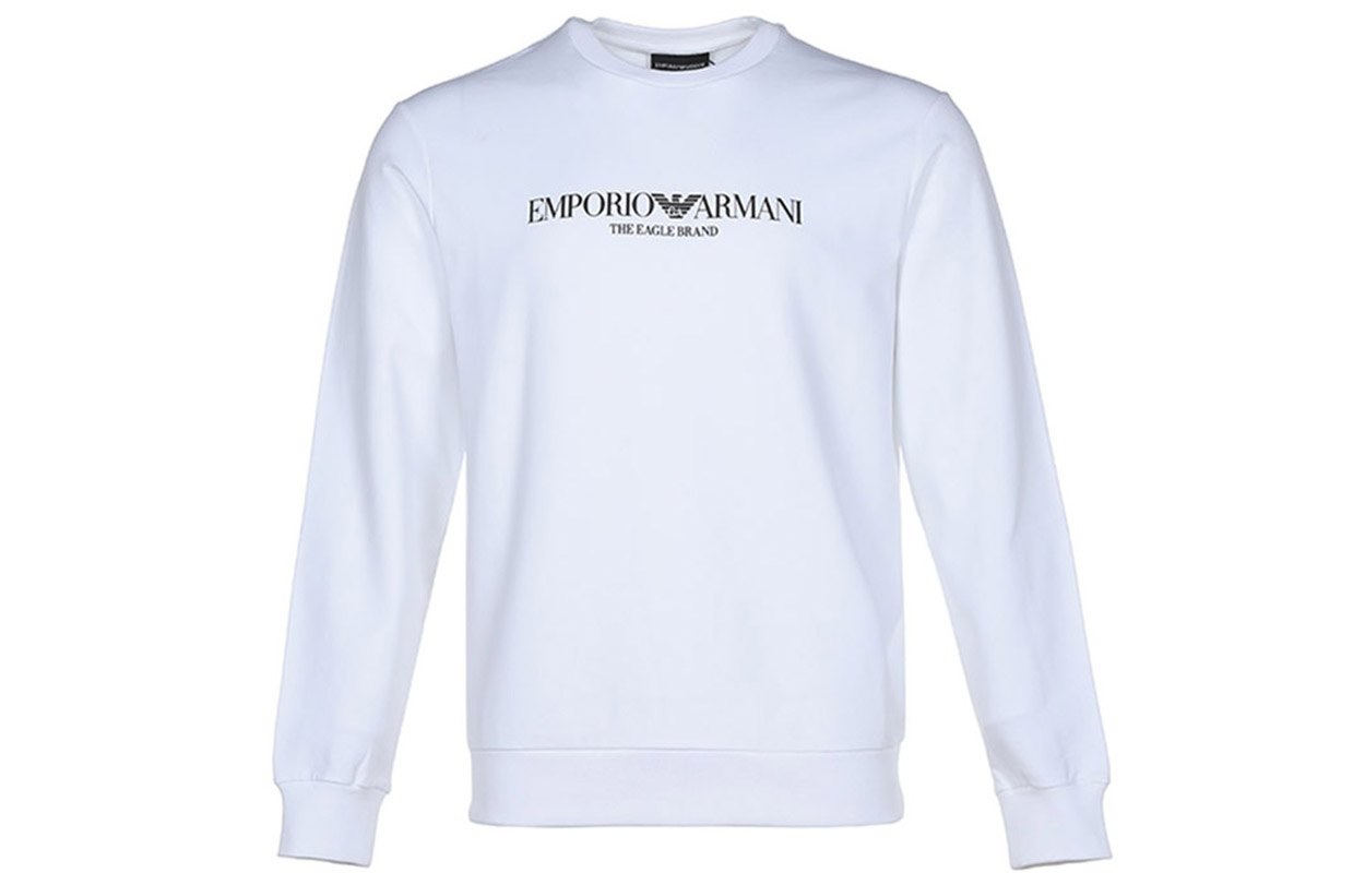 

EMPORIO ARMANI Белая толстовка для мужчин