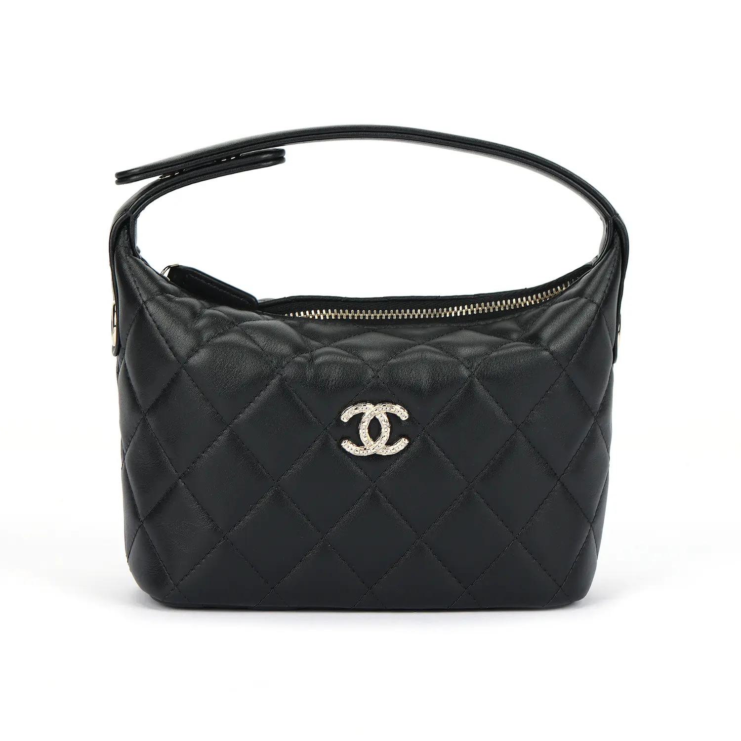 

CHANEL Кожаная сумка для обеда через плечо кроссбоди женская черная