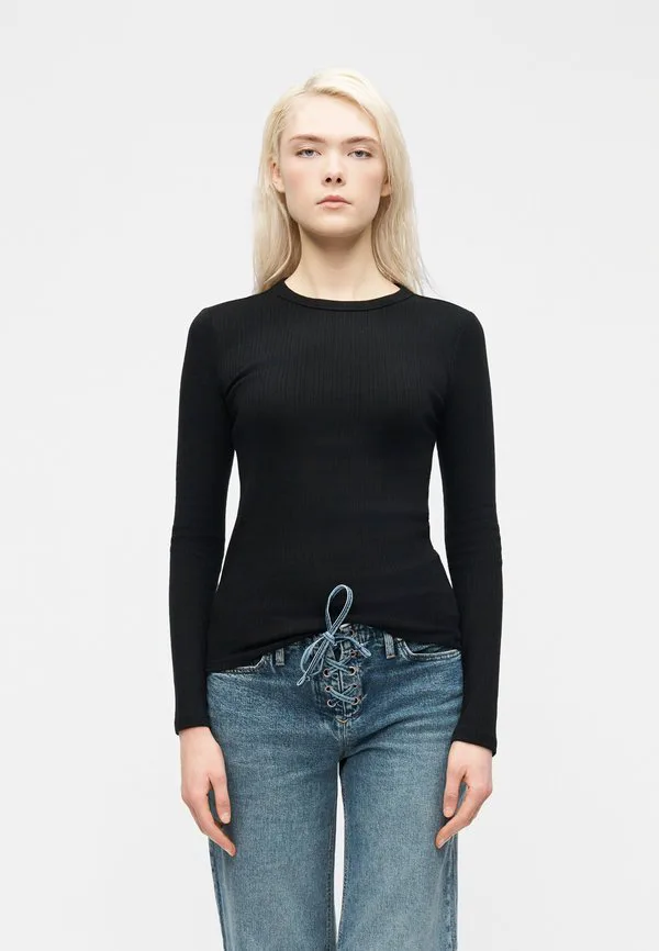 Рубашка с длинными рукавами, окрашенная в цвет кожи Gap, True Black
