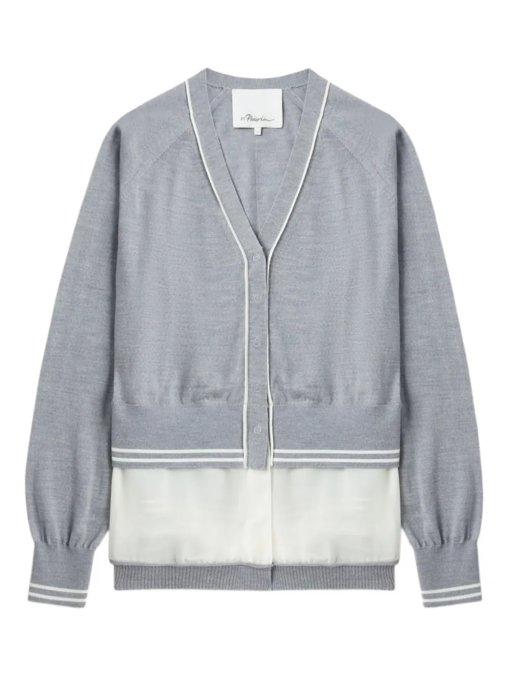 

Шерстяной кардиган с V-образным вырезом 3.1 Phillip Lim, серый