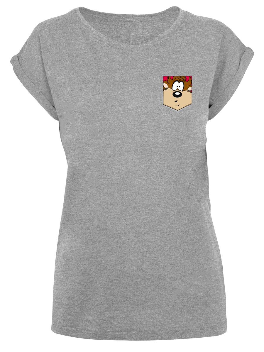 

Рубашка F4NT4STIC Looney Tunes Tasmanian Devil Face, серый